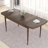 Canisa Concept Mun Serisi, 80X132 Açılabilir Mdf Barok Ahşap Desen Mutfak Masası Takımı 6 Sandalye - 80 x 132 cm - Gül Kurusu