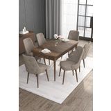 Canisa Concept Noa Serisi 80x132 cm Açılabilir Mdf Barok Mutfak Masası