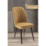 Canisa Concept Platinum Serisi Üst Kalite Mutfak Sandalyesi Cappucino Sandalye Metal Kahverengi Iskeletli