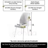 Canisa Concept Platinum Serisi Üst Kalite Mutfak Sandalyesi Metal Kahverengi Iskeletli 1 Adet Sandalye - Lacivert