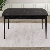 Canisa Concept Ram Serisi 80x132 cm Açılabilir Siyah Mutfak Masası