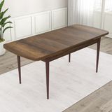 Canisa Concept Ram Serisi , Barok Ahşap Desen 80X132 Açılabilir Yemek Masası Takımı, 6 Sandalye - 80 x 132 cm - Siyah