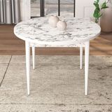 Canisa Concept Rox Serisi Sabit 90 X 90 CM Yuvarlak Beyaz Yemek Masası