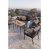 Canisa Ekon Serisi 1. Sınf 3+1+1 ve 1 Adet Orta Sehpa 2 Yastıklı Cappucino Bahçe Balkon Oturma Koltuk Takımı Çok Renkli