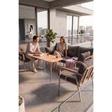 Canisa Ekon Serisi 1. Sınf 3+1+1 Ve 1 Adet Orta Sehpa 2 Yastıklı Cappucino İskeletli Bahçe Balkon Oturma Koltuk Takımı Kahverengi