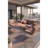 Canisa Ekon Serisi 1. Sınf 3+1+1 ve 1 Adet Orta Sehpa 2 Yastıklı Cappucino İskeletli Bahçe Balkon Oturma Koltuk Takımı