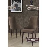 Canisa Trex Serisi Babyface Kumaş Sandalye, Kahve, Metal Ayak, 1 Adet