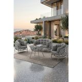 Canisa Tulipa Serisi 1.Sınıf 3+1+1 +2 Puf Cappucino Rattan, Cappucino Minder Bahçe Balkon Oturma Koltuk Takımı