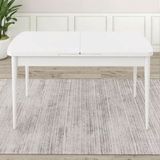 Canisa Zen Serisi Açılabilir 80x132 MDF Beyaz Mutfak Masası