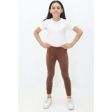 Canix Kids Kız Çocuk Likralı Kadife Tayt ( Bir Beden Büyük Almanız Önerilir ) - 15 Yaş - Kahverengi