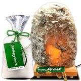 Çankırı Tuzcusu Tuzcu Ahmet 5-6 Kg Elde Çekiçlenmiş Tuz Lambası 1 kg Kaya Tuzu Hediyeli