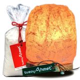 Çankırı Tuzcusu Tuzcu Ahmet Beyaz Tuzdan Yapılmış 2-3 kg Tuz Lambası 1 Kg Kristal Kaya Tuzu Hediyeli