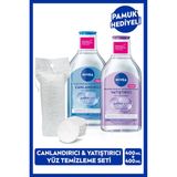 Canlandırıcı ve Yatıştırıcı Micellar Makyaj Temizleme Suyu Seti 400ml, Amino Asit, Pamuk Hediyeli