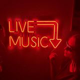 Canlı Müzik Neon Metal Duvar Dekoru, Neon Metal Duvar Tabelası, Led ışık, Bar Neon Tabela, Neon müzik tabelası, Stüdyo Işık İşareti, Kayıt İşareti Akış Led Işık (Uzaktan Kumandalı)