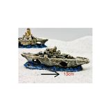 Canlipetshop Akvaryum Dekor Savaş Gemisi Mini 14 x 5 cm