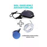 Canlipetshop Fanus Ve Akvaryum İçin Oksijen Hava Seti (Hava Motoru+Hava Hortumu+Hava Taşı) Komple Set