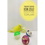 Canlipetshop Zilli Oyun Topu Kuş Oyuncağı 3 Adet