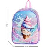 Canloor Waddell Lisanslı Dondurma Desenli Lila-Toz Pembe Anaokul Okul Öncesi Kreş Sırt Çantası - 6GA-Pembe - SIRT ÇANTASI - 33*24*10 CM