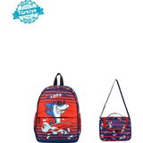 Canloor Waddell Lisanslı Köpekbalığı Baskılı Okul Öncesi Anaokul,kreş Erkek Çocuk Sırt Çantası - 166-Lacivert - ANAOKULU ÇANTASI - 33*24*10 CM