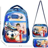 Canloor Waddell Lisanslı Örümcek Göz Okul Öncesi Anaokulu Çantası Ve Thermo Beslenme - SIRT ÇANTASI - Açık Mavi - 40*17*30CM