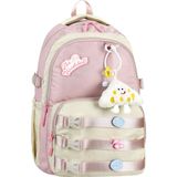 Canloor Waddell Lisanslı Pembe Kolonlu Günlük Sırt Çantası,peluş Oyuncak Hediyeli Okul Sırt Çantası - SIRT ÇANTASI - 36*17*46CM