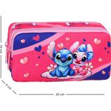 Canloor Waddell Lisanslı Stiç Koala Baskılı Desenli Mor-Pembe 2 Cepli Kalem Kutusu - 20*6*10CM - CÜZDAN TİPİ