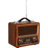 Cannavaro CM-821BT Büyükboy Dekoratif Nostaljik Radyo, Usb+Tf Card Okuyuculu, Telefon Tutucuklu, Müzik Çalar - Kahverengi