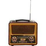 Cannavaro CM-821BT Büyükboy Dekoratif Nostaljik Radyo, Usb+Tf Card Okuyuculu, Telefon Tutucuklu, Müzik Çalar - Koyu Kahverengi