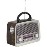 Cannavaro CN-301 Bt Nostaljik Radyo Bluetooth + Ledli + Fener + USB + Sd Card Mp3 Radyo Çalar CN-301 Bt - Kahverengi
