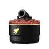 Cannon Aromatik Nemlendiriciler, USB Kokusu Difüzör Esansiyel yağı, 7 Renk LED Volkanik Nemlendiriciler Difüzör, Serin Sis Hava Nemlendiricisi, Ev odası Için (Siyah)
