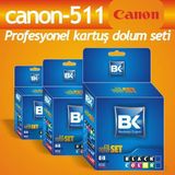 Canon 541 Uyumlu Renkli Kolay Dolum Seti Kartuş