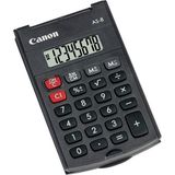 Canon AS-8 Siyah Kapaklı Cep Tipi Hesap Makinesi 8 Haneli Ekran ile Kullanışlı Tasarım - Renkli
