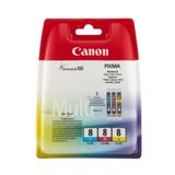 Canon CLI-8 C-M-Y Çoklu Paket Renkli Mürekkep Kartuşu