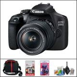 Canon Eos 2000 D + 18-55 mm Lens Dslr Fotoğraf Makinesi (Çanta + 32 GB Sd Kart + Temizlik Kiti) Hediyeli - Siyah
