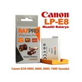 Canon Eos 550D 600D 650D 700D için Lp-E8 Batarya Pil Lpe8