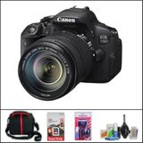 Canon Eos 700 D + 18-135 mm Is Stm Lens Dslr Fotğraf Makinesi (Çanta + 32 GB Sd Kart + Temizlik Kiti Hediyeli) - Siyah