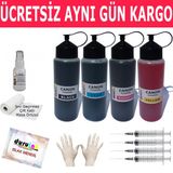 Canon G1400 G12411 G3411 4X500ml Muadil Mürekkep Seti Duruınk 4 Renk Kartuş Dolum Mürekkebi