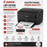 Canon I-Sensys LBP6030B Lazer Yazıcı - Hızlı Kompakt Siyah Beyaz Ev Ofis Yazıcısı - Siyah