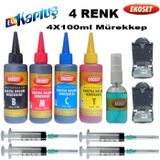 Canon MG4250 Ekokartuş Dolum Seti 4X100 ml Kurtuş