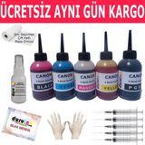 Canon Mp540 550 560 5X100ml Muadil Mürekkep Seti Duruınk 5 Renk Kartuş Dolum Mürekkebi