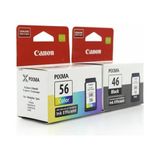 Canon Pixma E404/E414/E464/E484 Siyah ve Renkli Kartuş 400 Sayfa PG-46 ve 300 Sayfa CL-56 Orijinal
