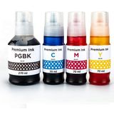 Canon Pixma G2460, G2470, G3420, G3460 Uyumlu 4 Renk Muadil Mürekkep – 270 ml Siyah, 70 ml Renkli - 270 ML /70 ER ML