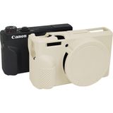 Canon Powershot G7 x Mark Iıı Uyumlu Silikon Koruyucu Kılıf,yumuşak, Darbeye Dayanıklı - Bej