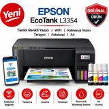 Canonix Tanklı Renkli Yazıcı WiFi Kablosuz Yazıcı Tarayıcı Fotokopi – Ekonomik Mürekkep Sistemi A4 Epson EcoTank L3354 - Siyah