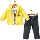 Canöz Kid VINTAGE YAĞMURLUKLU ERKEK TAKIM - 2 Yaş - Sarı