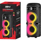 Canpay Her Yerde Eğlence Seninle: Çift Güçlü Bass Hoparlör, Fm Radyo, Kablosuz Karaoke Mikrofon, Rgb Işıklı - Siyah