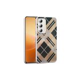 Canpay Samsung Galaxy A35 Uyumlu Kılıf, Geometrik Desen, Mat Dokulu, Sert TPU Kapak