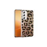 Canpay Samsung Galaxy A35 Uyumlu Kılıf, Leopar Deseni, Mat Dokulu, Sert TPU Kapak, Gold