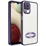 Canpay Samsung Galaxy M12 Kılıf Case, Logo Serisi, Şeffaf, Kamera Korumalı, Renkli Çizgi Tasarım