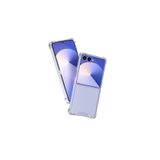 Canpay Samsung Galaxy Z Flip 7 ile Uyumlu Airbag Köşe Korumalı Antişok Silikon Kılıf, Şeffaf